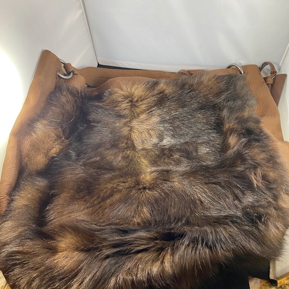 RL Brown Shearling Fur Hobo - NWT - Picture 3 of 8
